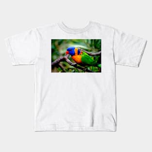 Red Collared Lorikeet Close Up Kids T-Shirt